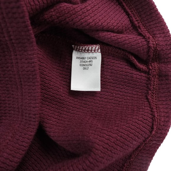 NWT Victoria's Secret PINK Burgundy Long Sleeve Waffle Knit Crop Thermal L NEW - Picture 8 of 12
